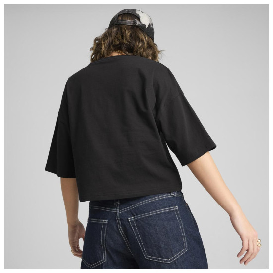 Puma Γυναικεία κοντομάνικη μπλούζα Wardrobe Essentials Oversized Short Tee